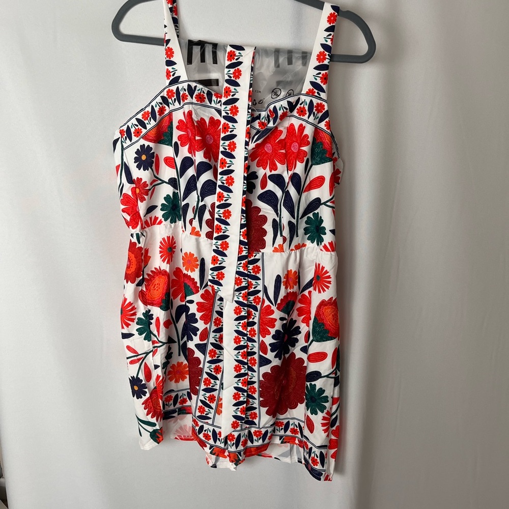 SHEIN Multicolor Floral Embroidered Blouse